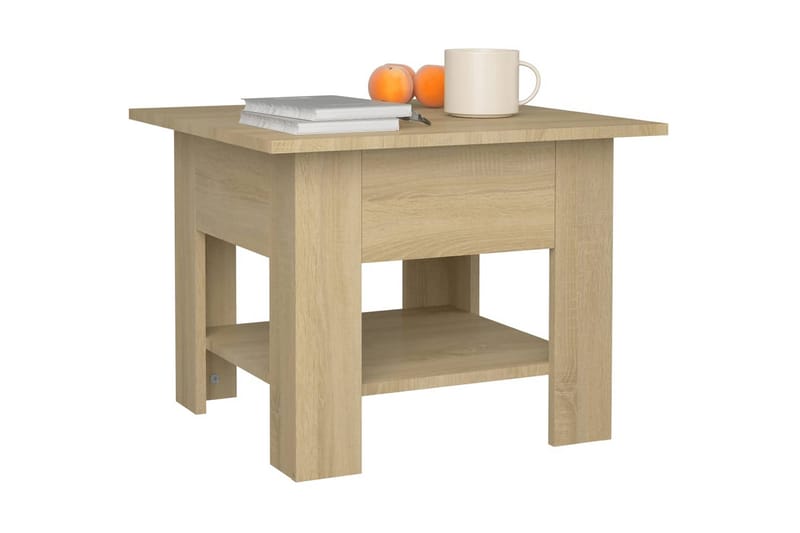 Soffbord sonoma-ek 55x55x42 cm spånskiva - Brun - Möbler - Bord & matgrupp - Soffbord