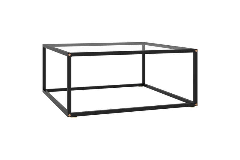 Soffbord svart med härdat glas 80x80x35 cm - Svart - Möbler - Bord & matgrupp - Soffbord