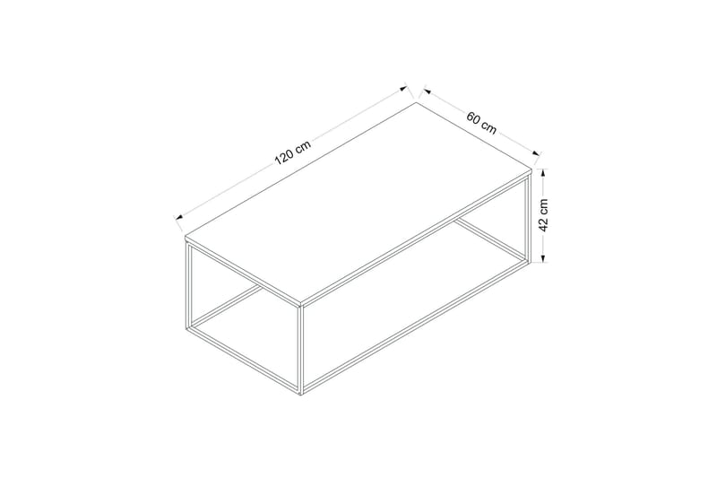 Soffbord Tigru 120 cm - Antracit - Möbler - Bord & matgrupp - Soffbord