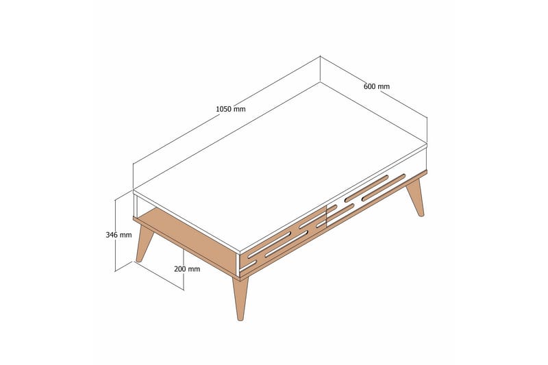 Soffbord Valensiya 105 cm - Valnöt - Möbler - Bord & matgrupp - Soffbord