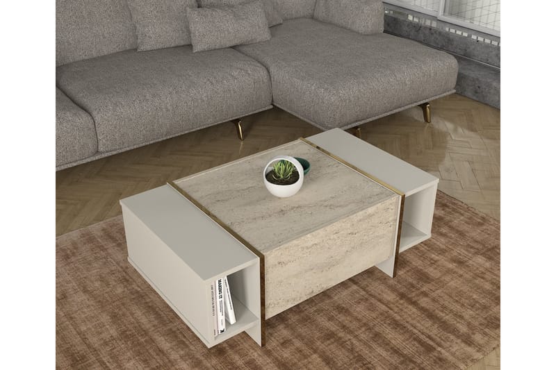 Soffbord Veyron 104 cm - Beige/Sandsten - Möbler - Bord & matgrupp - Soffbord