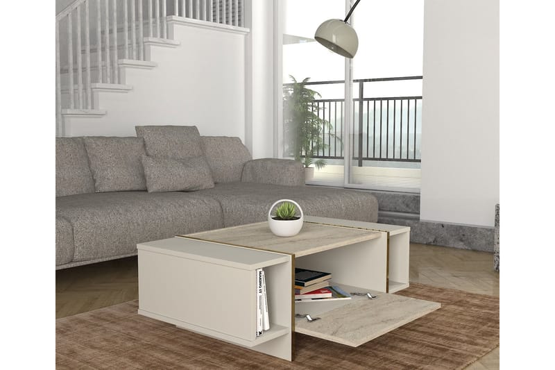 Soffbord Veyron 104 cm - Beige/Sandsten - Möbler - Bord & matgrupp - Soffbord