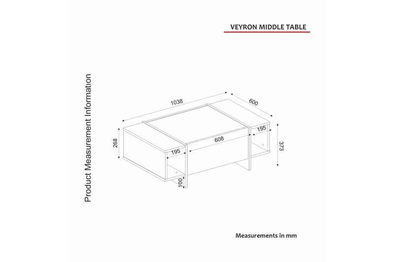 Soffbord Veyron 104 cm - Beige/Sandsten - Möbler - Bord & matgrupp - Soffbord