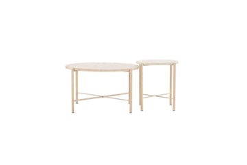 Soffbordset VIND Sandhamn 2st Runda 70 cm/40 cm - Beige - Möbler - Bord & matgrupp - Soffbord