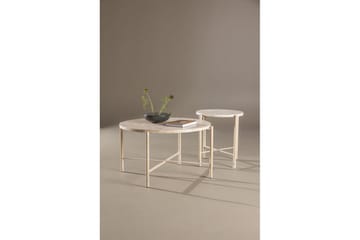 Soffbordset VIND Sandhamn 2st Runda 70 cm/40 cm - Beige - Möbler - Bord & matgrupp - Soffbord