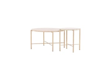 Soffbordset VIND Sandhamn 2st Runda 70 cm/40 cm - Beige - Möbler - Bord & matgrupp - Soffbord