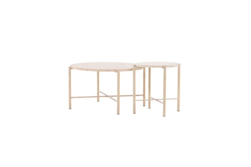 Soffbordset VIND Sandhamn 2st Runda 70 cm/40 cm - Beige - Möbler - Bord & matgrupp - Soffbord