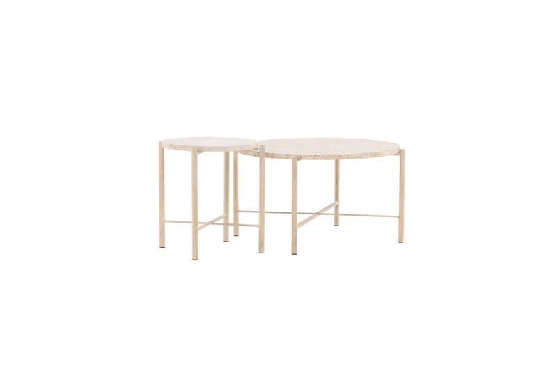 Soffbordset VIND Sandhamn 2st Runda 70 cm/40 cm - Beige - Möbler - Bord & matgrupp - Soffbord