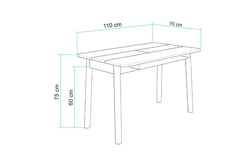 Valsot Matbord 110 cm - Ek - Möbler - Bord & matgrupp - Matbord & köksbord