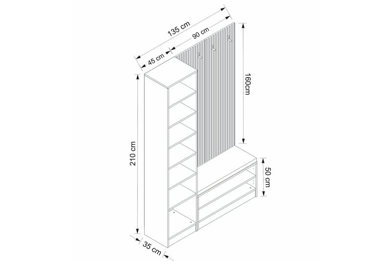 Hallmöbelset Decker - Möbler - Hallmöbler - Möbelset för hall & entre