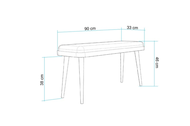 Valsot Sittbänk 33 cm - Ek/Antracit - Möbler - Hallmöbler - Hallbänk