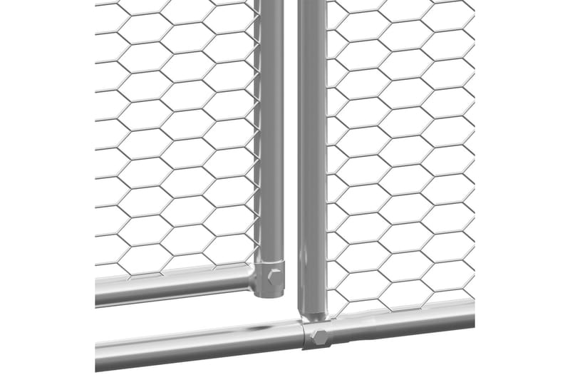 Hönsbur för utomhusbruk 3x6x2 m galvaniserat stål - Silver - Möbler - Husdjursmöbler - Burar & transportburar