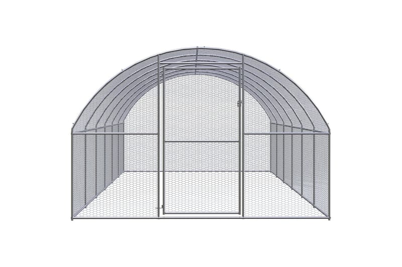 Hönsbur för utomhusbruk 3x6x2 m galvaniserat stål - Silver - Möbler - Husdjursmöbler - Burar & transportburar