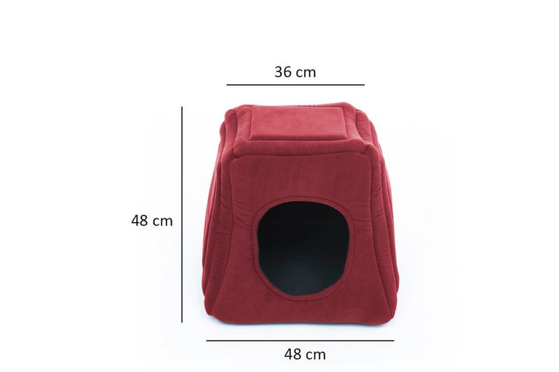 Kattbädd Maromaku Polyester - Maroon - Möbler - Husdjursmöbler - Kattmöbler - Kattbädd & kattsäng