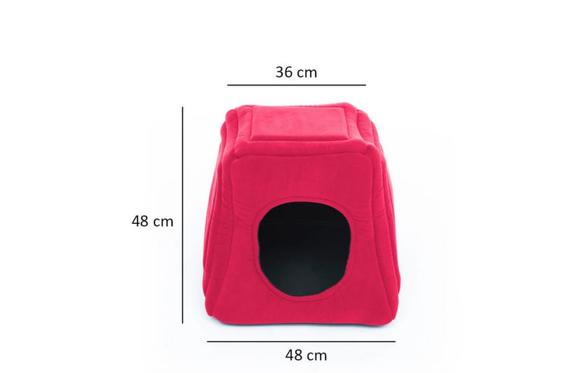 Kattbädd Maromaku Polyester - Fuchsia - Möbler - Husdjursmöbler - Kattmöbler - Kattbädd & kattsäng