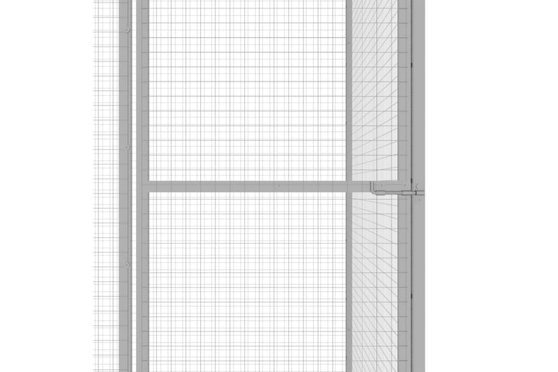 Kattbur 6x3x2,5 m galvaniserat stål - Silver - Möbler - Husdjursmöbler - Kattmöbler - Kattbur & kattväska