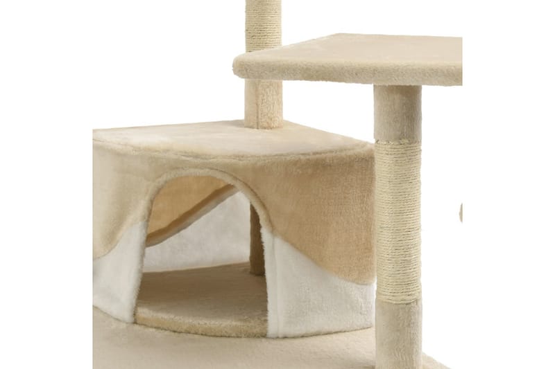 Klösträd med klöspelare i sisal 203 cm beige och vit - Beige/Brun - Möbler - Husdjursmöbler - Kattmöbler - Klösträd & klösmöbler