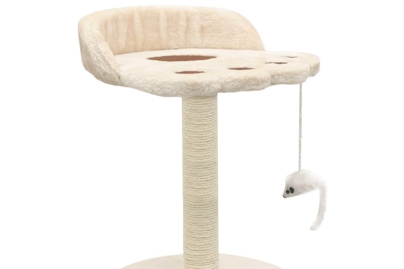 Klösträd med klöspelare i sisal 40 cm beige och brun - Beige - Möbler - Husdjursmöbler - Kattmöbler - Klösträd & klösmöbler