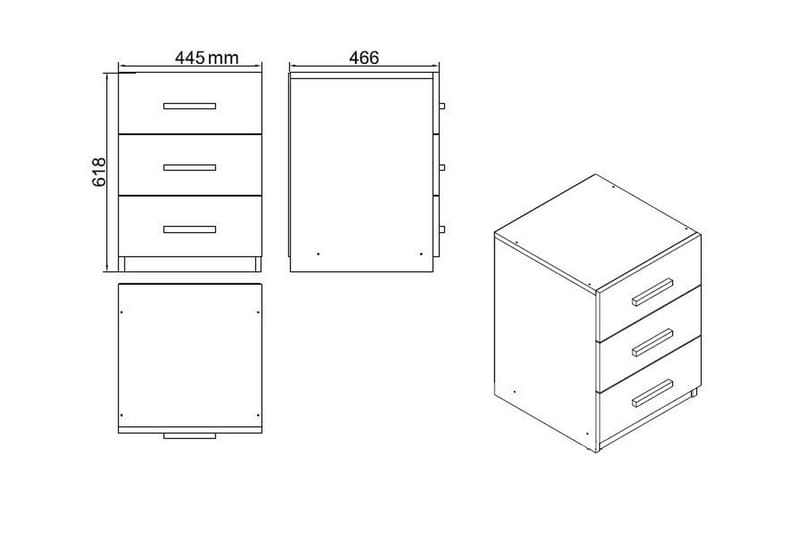 Möbelset Kontor Atenguilo - Teak/Antracit - Möbler - Kontorsmöbler - Möbelset för kontor