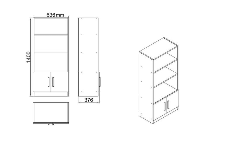 Möbelset Kontor ERTONSEA - Teak/Antracit - Möbler - Kontorsmöbler - Möbelset för kontor