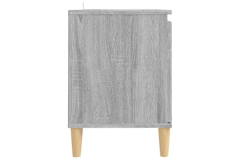 beBasic TV-bänk med massiva träben grå sonoma 103,5x35x50 cm - Grey - Möbler - TV- & Mediamöbler - TV bänk & mediabänk