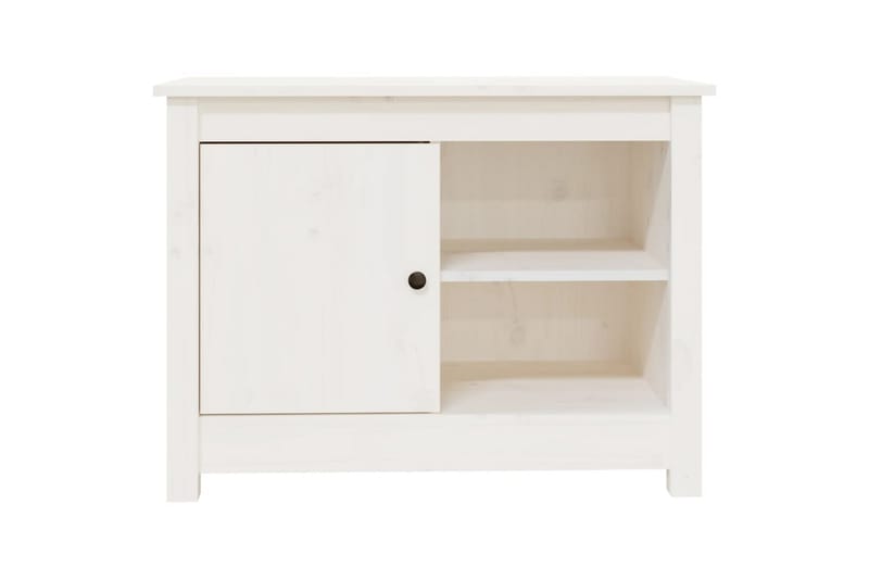 beBasic Tv-bänk vit 70x36,5x52 cm massiv furu - White - Möbler - TV- & Mediamöbler - TV bänk & mediabänk