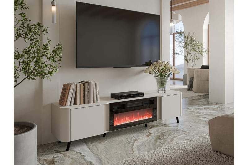 Clement Tv-bänk 200 cm - Beige - Möbler - TV- & Mediamöbler - TV bänk & mediabänk