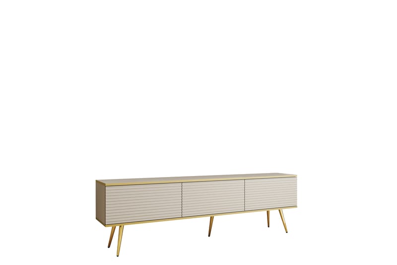 Edson Tv-bänk 175 cm - Beige/Guld - Möbler - TV- & Mediamöbler - TV bänk & mediabänk