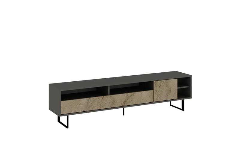 Gazali Tv-bänk 180 cm - Grå/Travertine - Möbler - TV- & Mediamöbler - TV bänk & mediabänk