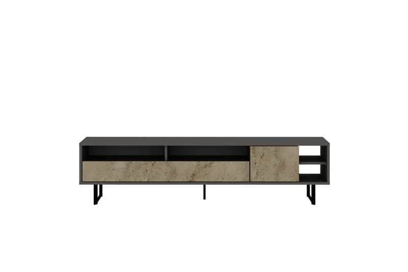 Gazali Tv-bänk 180 cm - Grå/Travertine - Möbler - TV- & Mediamöbler - TV bänk & mediabänk