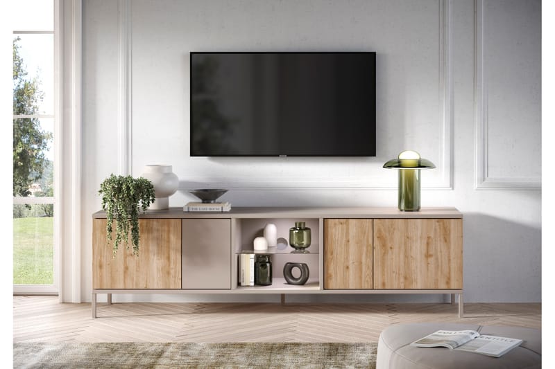 Gent Tv-bänk 210x43 cm - Brun - Möbler - TV- & Mediamöbler - TV bänk & mediabänk