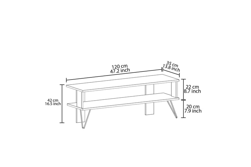 Greger Tv-bänk 120 cm - Ek - Möbler - TV- & Mediamöbler - TV bänk & mediabänk