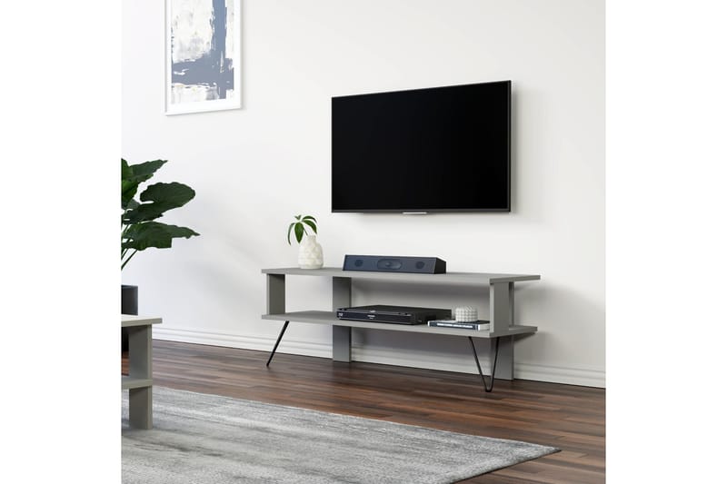 Greger Tv-bänk 120 cm - Grå - Möbler - TV- & Mediamöbler - TV bänk & mediabänk