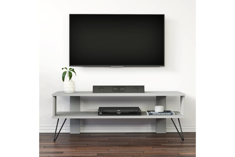 Greger Tv-bänk 120 cm - Grå - Möbler - TV- & Mediamöbler - TV bänk & mediabänk