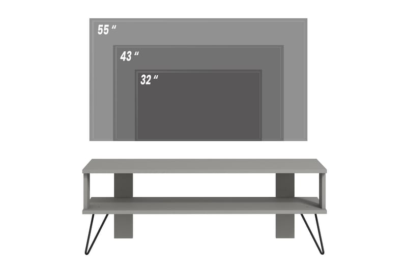 Greger Tv-bänk 120 cm - Grå - Möbler - TV- & Mediamöbler - TV bänk & mediabänk