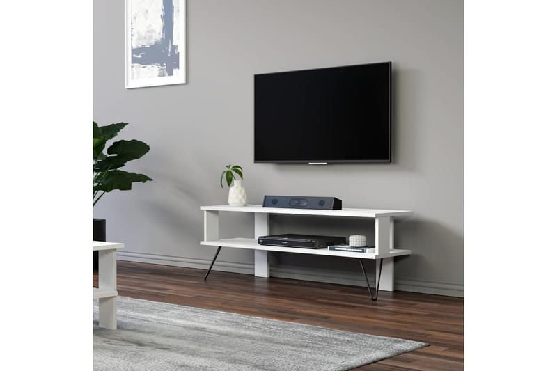 Greger Tv-bänk 120 cm - Vit - Möbler - TV- & Mediamöbler - TV bänk & mediabänk