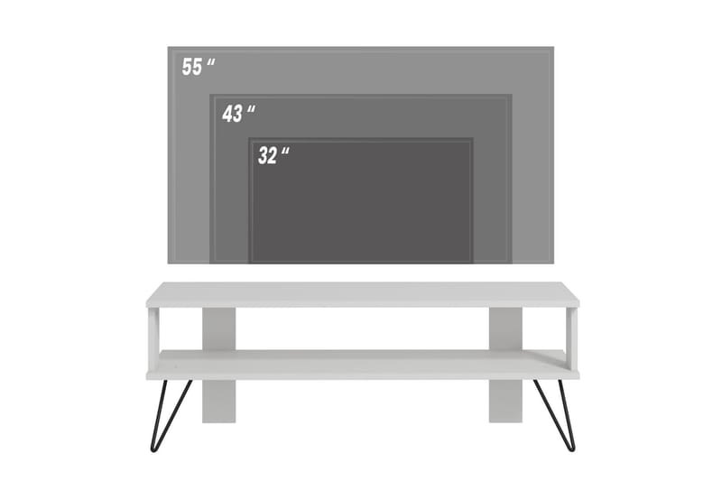 Greger Tv-bänk 120 cm - Vit - Möbler - TV- & Mediamöbler - TV bänk & mediabänk