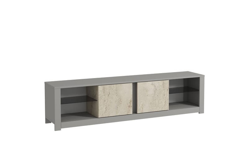 Griselda Tv-bänk 180 cm - Grå/Travertine - Möbler - TV- & Mediamöbler - TV bänk & mediabänk