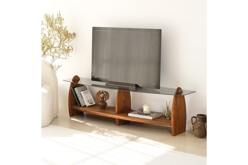 Guinn Tv-bänk 160 cm - Brun - Möbler - TV- & Mediamöbler - TV bänk & mediabänk