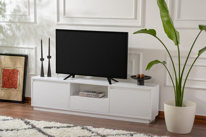 Gulliver Tv-bänk 160 cm - Vit - Möbler - TV- & Mediamöbler - TV bänk & mediabänk