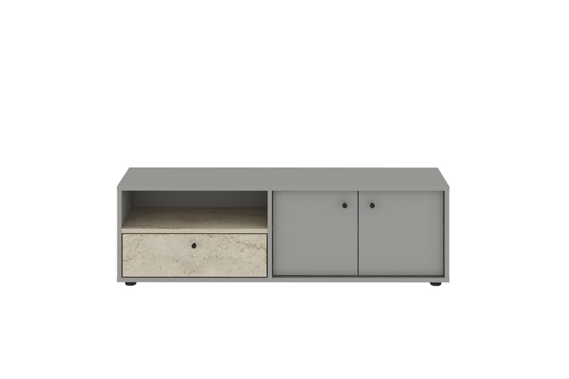 Gwen Tv-bänk 136 cm - Grå/Travertine - Möbler - TV- & Mediamöbler - TV bänk & mediabänk