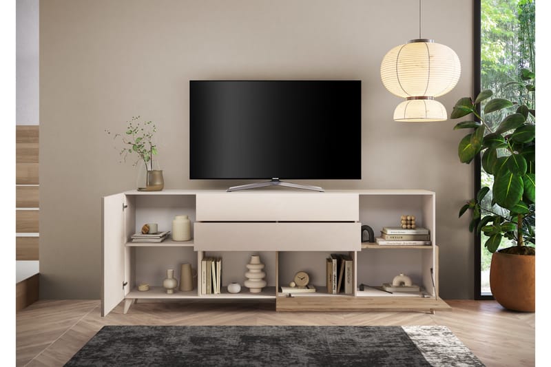 Monaco Tv-bänk 241x42 cm - Mässing - Möbler - TV- & Mediamöbler - TV bänk & mediabänk