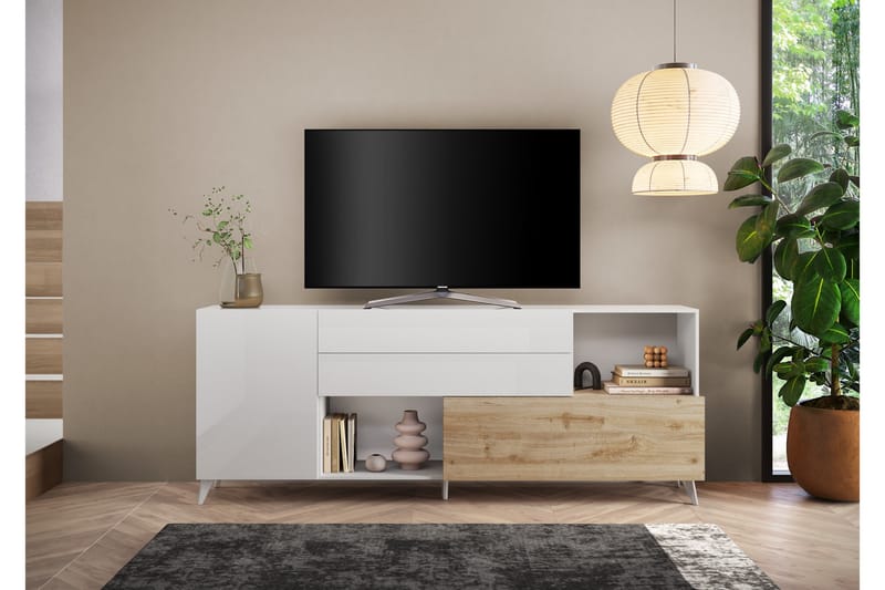 Monaco Tv-bänk 241x42 cm - Mässing - Möbler - TV- & Mediamöbler - TV bänk & mediabänk