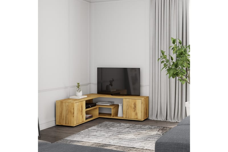 Pienk Tv-bänk 125 cm - Ek - Möbler - TV- & Mediamöbler - TV bänk & mediabänk