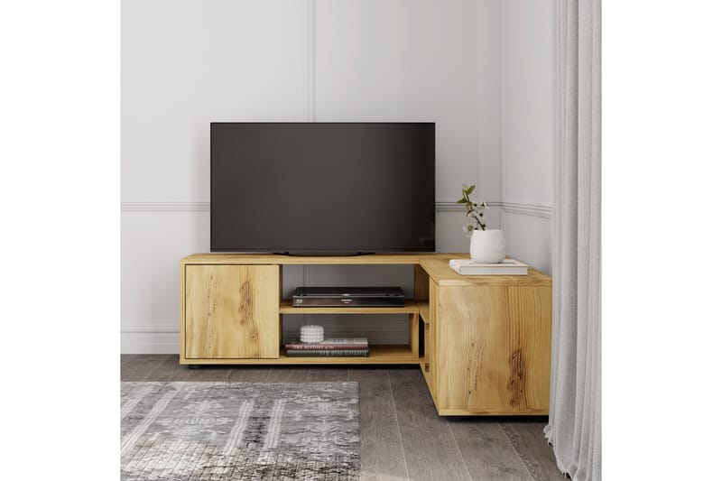 Pienk Tv-bänk 125 cm - Ek - Möbler - TV- & Mediamöbler - TV bänk & mediabänk