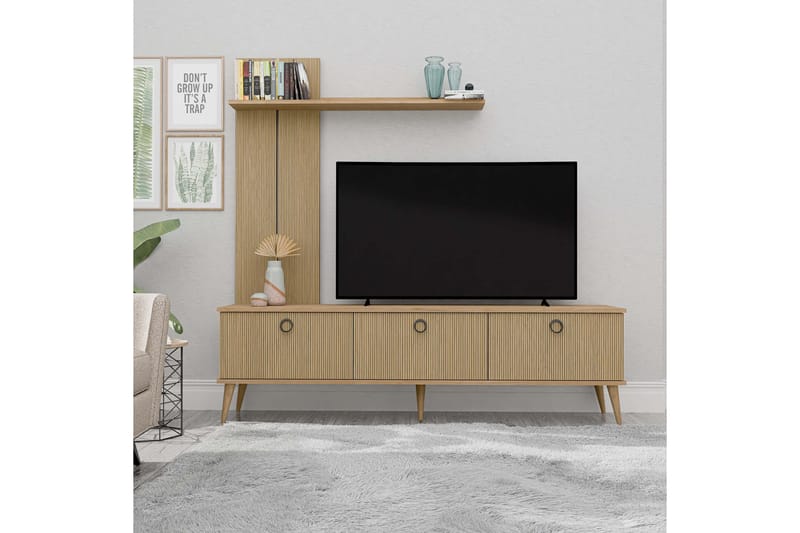 Tv-bänk Apslawn 180 cm - Ek - Möbler - TV- & Mediamöbler - TV bänk & mediabänk