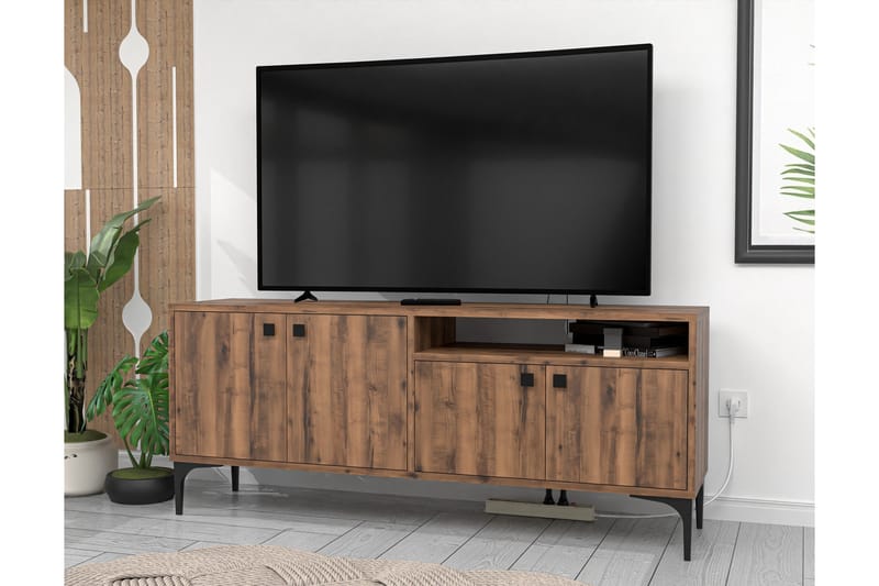 Tv-bänk Artemis 139 cm - Valnöt - Möbler - TV- & Mediamöbler - TV bänk & mediabänk