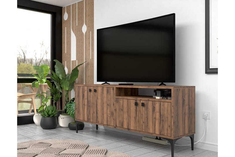 Tv-bänk Artemis 139 cm - Valnöt - Möbler - TV- & Mediamöbler - TV bänk & mediabänk