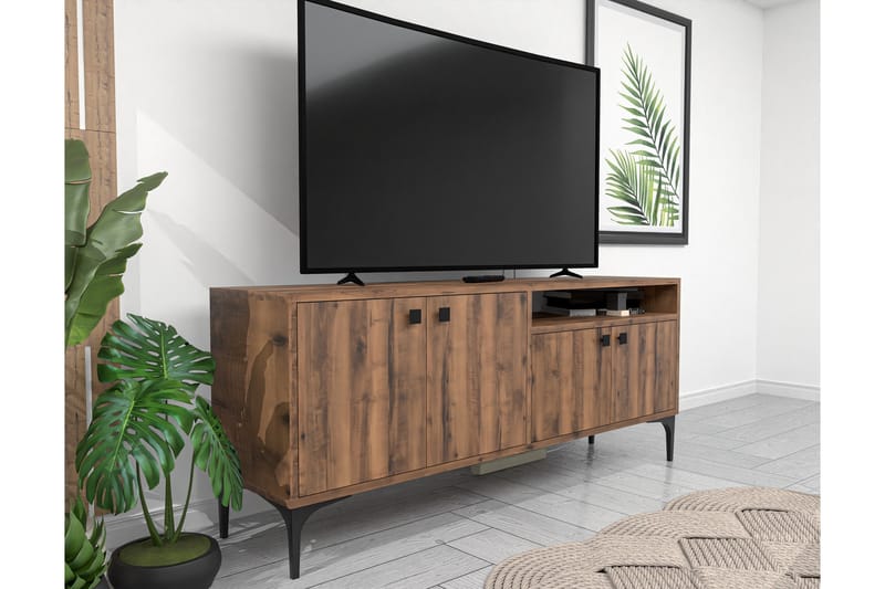 Tv-bänk Artemis 139 cm - Valnöt - Möbler - TV- & Mediamöbler - TV bänk & mediabänk