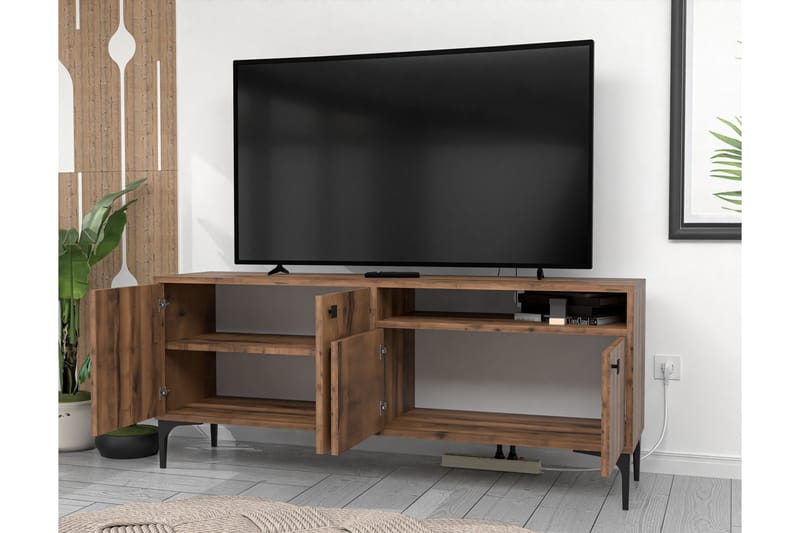 Tv-bänk Artemis 139 cm - Valnöt - Möbler - TV- & Mediamöbler - TV bänk & mediabänk